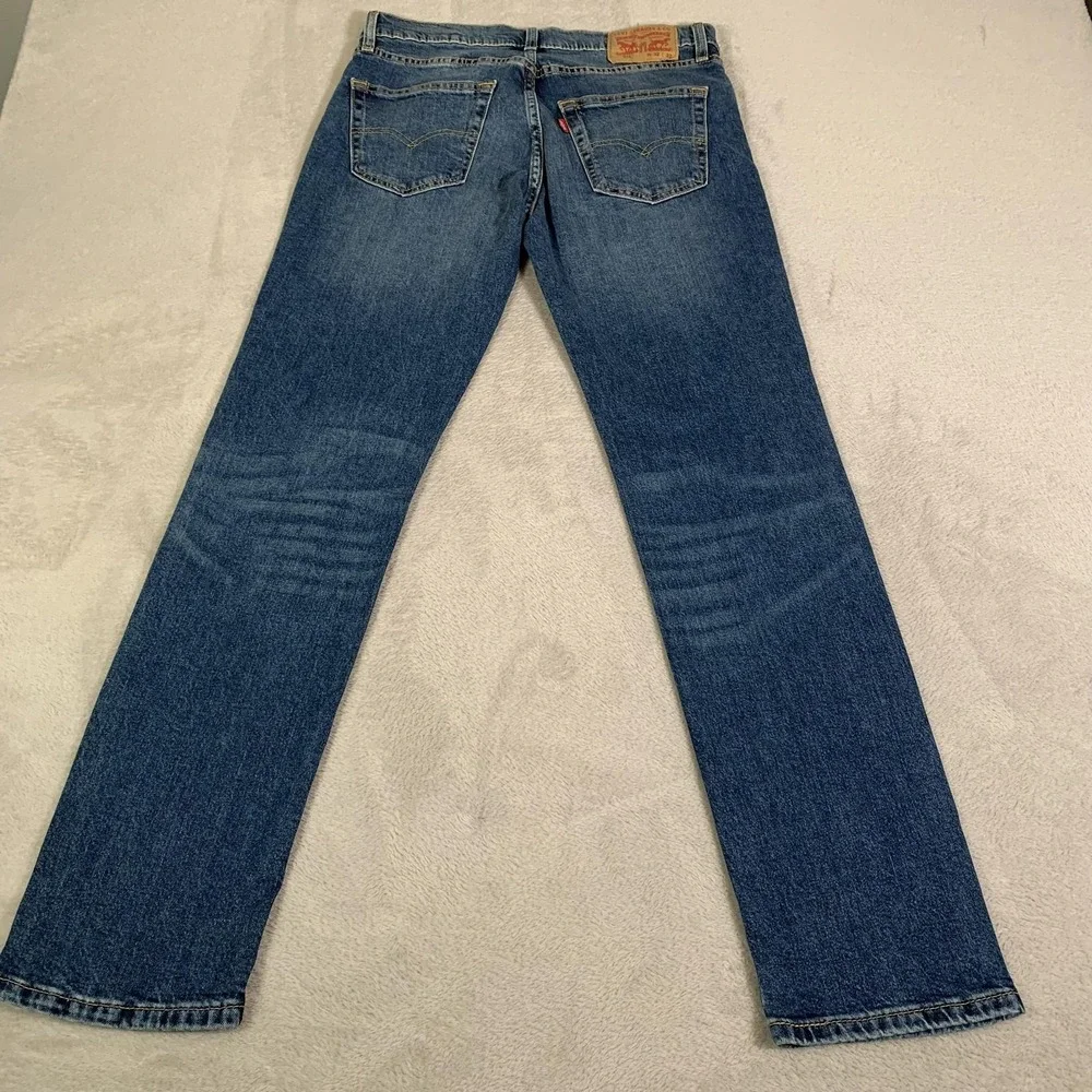 Levis 511 Jeans Mens 32x32 Blue Medium Wash Slim‎ Taper Stretch Denim Zip Fly